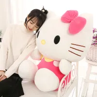 Sanrio ตุ๊กตาเฮลโลคิตตี้,ตุ๊กตาสำหรับตกแต่งห้องตุ๊กตาน่ารักๆตุ๊กตา Hello Kitty ของเล่นสัตว์ Ragdoll บ้านของขวัญคริสต์มาส