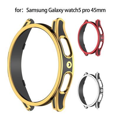 ✌ Etui ochronne na ekran Samsung Gala-xy 5 Pro 45mm Smartwatch PC zderzak obudowy hartowane Smartwatch osłony zabezpieczające przed upadkiem