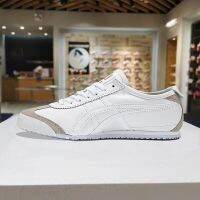 Onitsuka รองเท้าหนังวัวแท้ พื้นบาง สีขาว สําหรับผู้ชาย และผู้หญิง