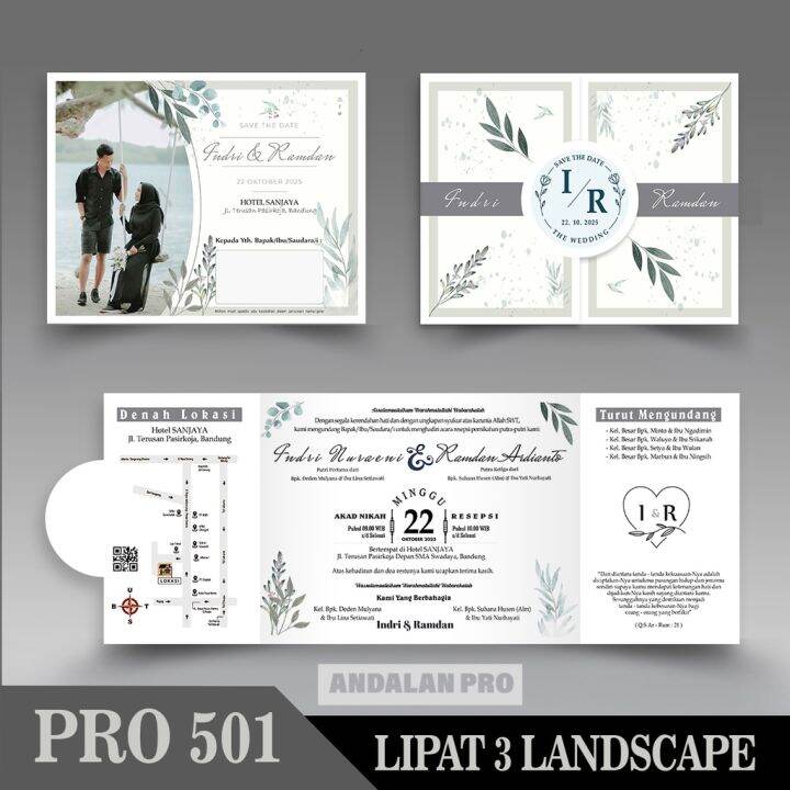 (50 PCS) PRO 501 LIPAT 3 Landscape Plus Foto Bahan Jasmine / Tik 200 ...