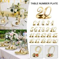 【YF】 10pcs 1-10/11-20 Number Table Numbers Gold Sign Card Wedding Birthday Decoration A2B9