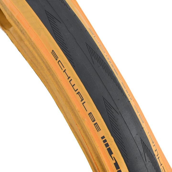 schwalbe-ยางรถแข่งของเล่นน้ำหนักเบาหนึ่ง700-c-ขอบสีเหลืองยุบ700x30-c