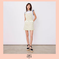 [asv ss23] Ginny Mini Overall Dress เดรสเอี๊ยมกระโปรงผู้หญิง แต่งผูกเชือกด้านหน้า แต่งกระเป๋าหน้า แต่งกระดุมทอง ปรับสายได้ ผ้าทวีต