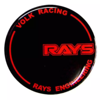 สติกเกอร์ติดดุมล้อ RAYS VOLK Racing wheel ขนาด 64mm. 1 ชุดมี 4 ชิ้น