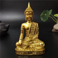 Golden Thailand Buddha Statue Hindu Fengshui Meditation Buddha Sculpture Figurines Ornaments Home Garden Decoration Statues