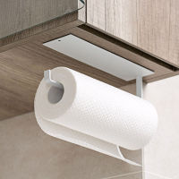 Toilet Paper Holder Adhesive Wall Mounted Black Metal Carbon Steel Towel Holder Bathroom Home and Kitchen Accessories Organizer