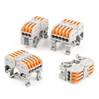 25PCS DIN Rail Terminal Block Wire Conductor Push Press Type  Connectors Electrical Terminal Connector Lamp decoration28-14/AWG Electrical Connectors