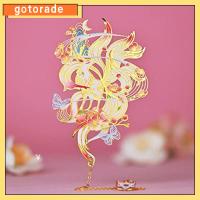 GOTORADE โลหะสำหรับตกแต่ง ที่คั่นหนังสือโลหะทองเหลือง 55นิ้วค่ะ จิ้งจอกเก้าหาง ของสะสมสำหรับผู้ที่ชื่นชอบหนังสือ น่ารักน่ารักๆ สีขาวและสีแดง ที่คั่นหนังสือแบบกลวง ออฟฟิศสำหรับทำงาน