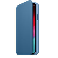 เคส Apple iPhone XS Leather Folio Case - (สีเคปค็อดบลู) [iStudio by UFicon]