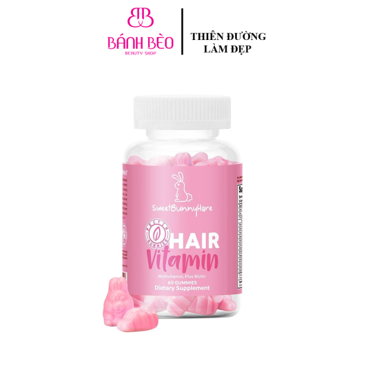 Kẹo thỏ mọc tóc hair vitamin sweet bunny hare 60 viên - ảnh sản phẩm 1