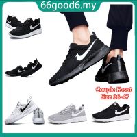 Ready Stock Kasut Perempuan Sneakers Outdoor Exercise Light Men Running Shoes Shock Slip On Fitness Uni Sport Shoes Women White Shoes Plus Size 45 46 47