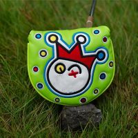 Golf Headcover Golf Putter Head Cover For Driver Fairway Hybrid Clown Embroidery Leather Protector  Waterproof Wood Covers