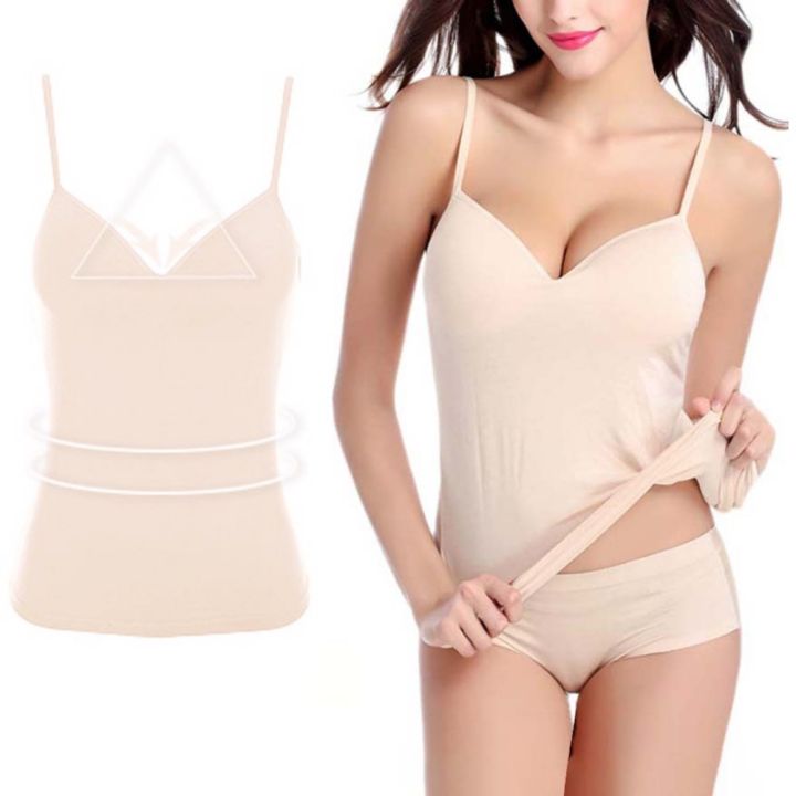 v-neck-spaghetti-camisole-with-bulit-in-soft-breathable-padded-wirefree-sleeveless-bottoming