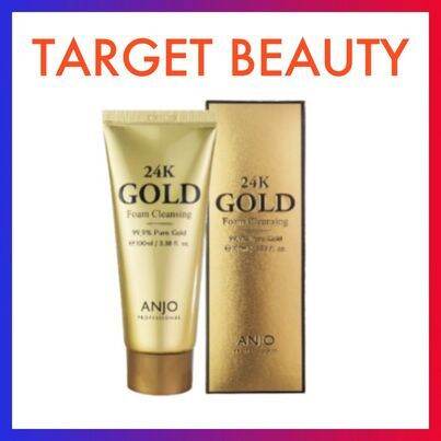 Nettoyant Moussant ANJO à L'or 24K – 180ml – Pour Tous Types De Peau – Fabriqué En Corée – Neuf