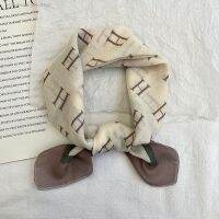 Summer cotton and linen scarves with small squares female south Korean literary brim fashionable joker scarf shawl