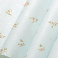 Non- Modern Pastoral Fine-Pressed Wallpaper Pink Floral Bedroom Living Room Wallpaper การคุ้มครองสิ่งแวดล้อม Deep Trousse