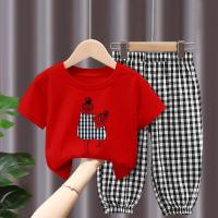 Summer Fashion Mother Kids Clothes Girl Sets Cute Baby Girls Children Clothing 2pcs Sleeved Tshirt Tops Pants Toddler Suit 2-10Y