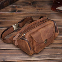 Genuine Leather Waist Packs Men Waist Bags Fanny Pack Belt Bag Phone Bags Travel Waist Pack Male Small Waist Bag Leather