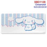 80X30cm Sanrio Cinnamoroll แผ่นรองเมาส์รูปการ์ตูนน่ารักแผ่นแป้นพิมพ์คอมพิวเตอร์สำนักงาน S Anti-Slip Pad ของขวัญที่ดีสำหรับเด็ก