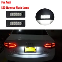 1Pair LED License Lamp For Audi A5 S5 Q2 Q5 2016 2017 2018 2019 Number Plate Lamp Lights White Brightness Car OEM 8W