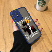 Case4you เคสสำหรับ Vivo Y02A Y02T เด็กผู้ชายการ์ตูนอะนิเมะหนึ่ง Luffy มีน้ำค้างแข็งโปร่งใสแข็งเคสใส่โทรศัพท์คลุมทั้งหมดกล้องป้องกัน