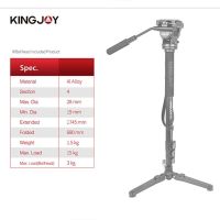 Kingjoy ชุด MP208F ชุด Dslr ขาตั้งเดี่ยวแบบมืออาชีพสำหรับทุกรุ่นขาตั้งกล้องขาตั้งสำหรับเคลื่อนย้ายเคลื่อนย้ายได้มีความยืดหยุ่น Tripe Stativ SLR DSLR