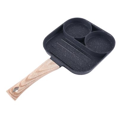 2 Hole Frying Pot Pan Non-Stick Egg Pancake Steak Pan Cooking Egg Ham Pans Breakfast Maker