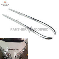 Chrome รถจักรยานยนต์ Fairing คิ้ว Trim ไฟหน้าตกแต่งสำหรับ Honda Gold Wing GL1800 2001-2011