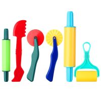 6Pc a Lot New Creative 3D Plasticine Tools Playdough Set Color Play Dough Model Tool Toys Clay Moulds Deluxe Set Clay  Dough