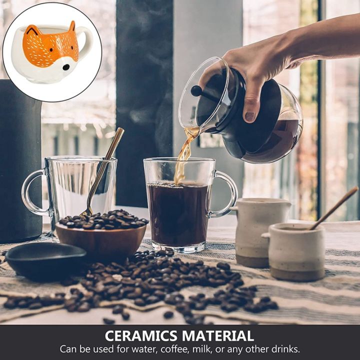 ceramic-coffee-cup-cartoon-fox-shaped-cup-animal-pattern-home-kitchen-office-juice-milk-cup