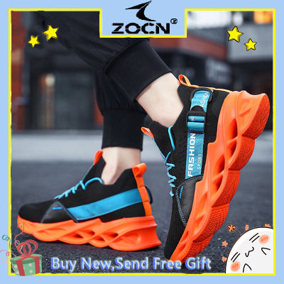ZOCN รองเท้าวิ่งสำหรับผู้ชายผู้ชายรองเท้าผ้าใบรองเท้ายางรองเท้ากีฬากลางแจ้งรองเท้าขนาดใหญ่วิ่งเบาสบายๆ39-46