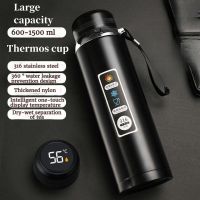 1.5Liter Stainless Steel Water Bottle With Intelligent Temperature Display Portable Thermos Cup Tumbler Hydroflask Free Shipping