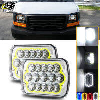 H4ไฟหน้ารถมอเตอร์ไซค์แบบ Led 4x6ไฟฉายคาดศีรษะ LED 45W Hi/Lo Beam 12V สำหรับ Jeep Chevy Off-Road ยานพาหนะต่างๆ UTV รถบรรทุก ATV รถยนต์