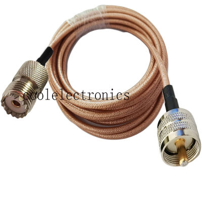 RG400 UHF PL259 Male to UHF SO239 Female Double Shielded Copper Braid RF Coaxial cable 50ohm 10/15/20/30/50CM 1/2/3/5/10M