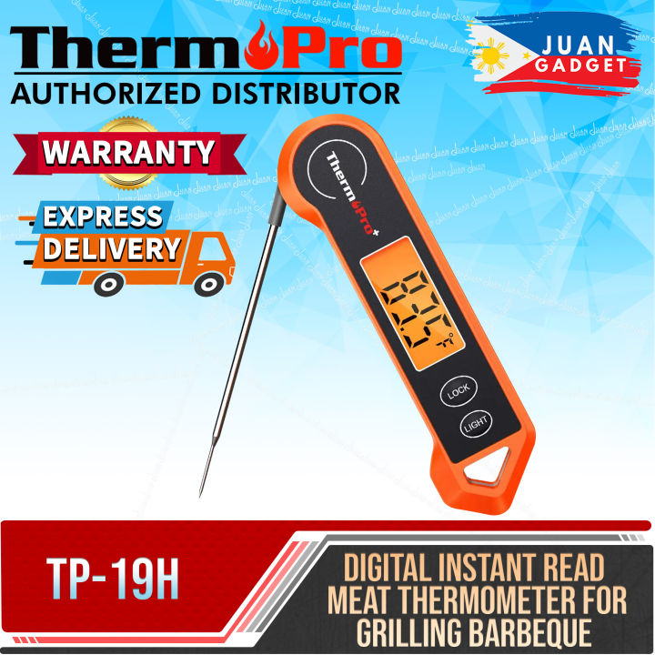 ThermoPro Digital Instant Read Meat Thermometer for Grilling Waterproof  Kitchen Food LCD Thermometer with Calibration & Backlight Smoker Oil Fry  Candy