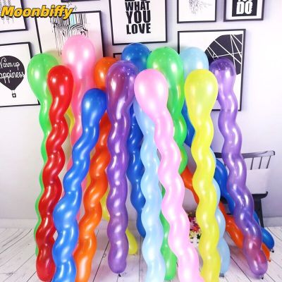 10pc Thickened Spiral Twist Balloons Bar KTV Decorative Balloon Childrens Cartoon Long Strip Baloon Special-shaped Magic Ballon Balloons