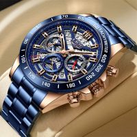 2023 New Men Watch Top nd Luxury Hollow Watch Men Waterproof Sport Quartz Chronograph Wrist Watch Man Relogio Masculino