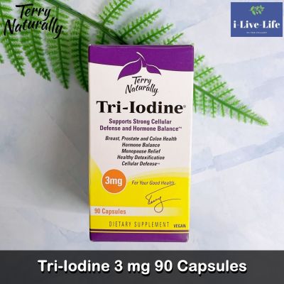 เทอร์รี่ เนเชอรัล ไตร-ไอโอดีน Tri-Iodine 3 mg 90 Capsules - Terry Naturally