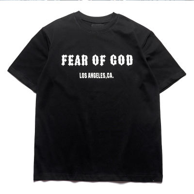 เสื้อแขนสั้น ขายดีใหม่สไตล์ความกลัวของพระเจ้าหมอก ESSENTIALS พระเยซู Cross พิมพ์แขนสั้นแบบหลวมเสื้อยืด M-XXL เสื้อยืดคอกลมT-shirt