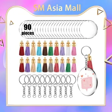 Keyring Hoops For Crafts, Resin Keychain, 30pcs Keychain Rings With Chains,  30pcs Jump Rings, 30pcs Eye Screws For Diy Keychain Making