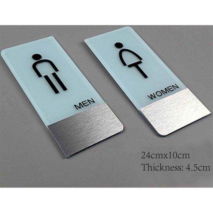 Men & Women Toilet Room Door Sign Restroom Wc Signs Plate Wall Sticky ...