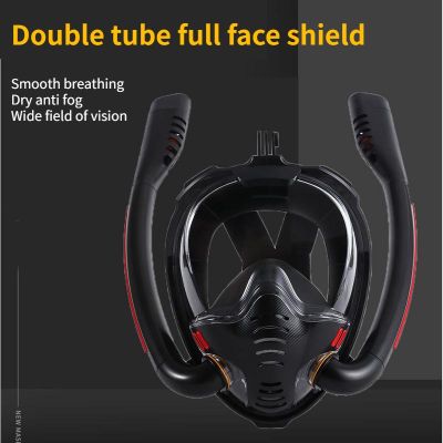 Snorkeling Mask Double Tube Diving Mask Adults Kid Swimming Mask Diving Goggles Self Contained Underwater Breathing Apparatus