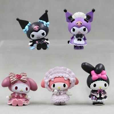 My Melody Sanrio Figure Kawaii Melody Kuromi Action Figures Collection Anime Figure Cartoon Model Mini Suite Gifts for Children