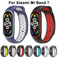 สายนาฬิกาสำหรับนาฬิกาข้อมืออัจฉริยะ Mi Band 7สร้อยข้อมือริสแบนด์ซิลิโคนระบายอากาศได้ดี Band7 Miband