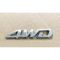 Sticker ติดรถ โลโก้ 4WD สีเงิน