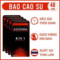 HCMCombo 4 hop Bao Cao Su Azodra Tổng Hợp Gân Gai Mỏng Kéo Dài Thời Gian thumbnail
