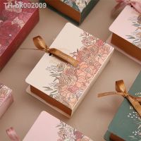 ●♈ 5pcs Book Shape Candy Boxes Creative Paper Bags DIY Gift Box for Christmas Wedding Birthday Party Decorations Box with Ribbon