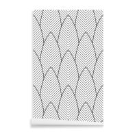 ┅ Black White Peel and Stick Wallpaper Modern Geometry Stripe Removable Self Adhesive Vinyl Film For Wall Countertops Decorative