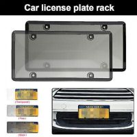 ❡ 2pcs Clear Reflective Anti Speed Red Light Toll Camera Stopper License Plate Cover Modified License Plate Protective Shell