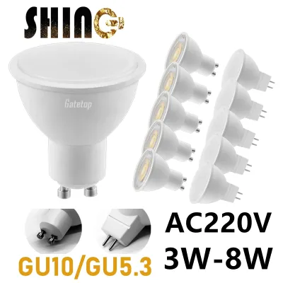 1-10PCS Led Spotlight GU10 GU5.3 MR16 3W 5W 6W 7W 8W Lighting Bulb AC220V Indoor Lighting 3000k/6000k Home Decoration Bombillas